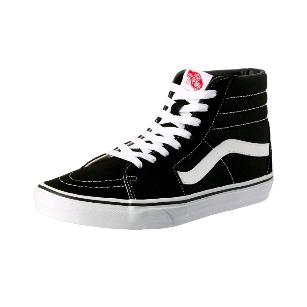 Vans Sk8-Hi High Top Sneakers Black White Brown Suede Skate Shoes